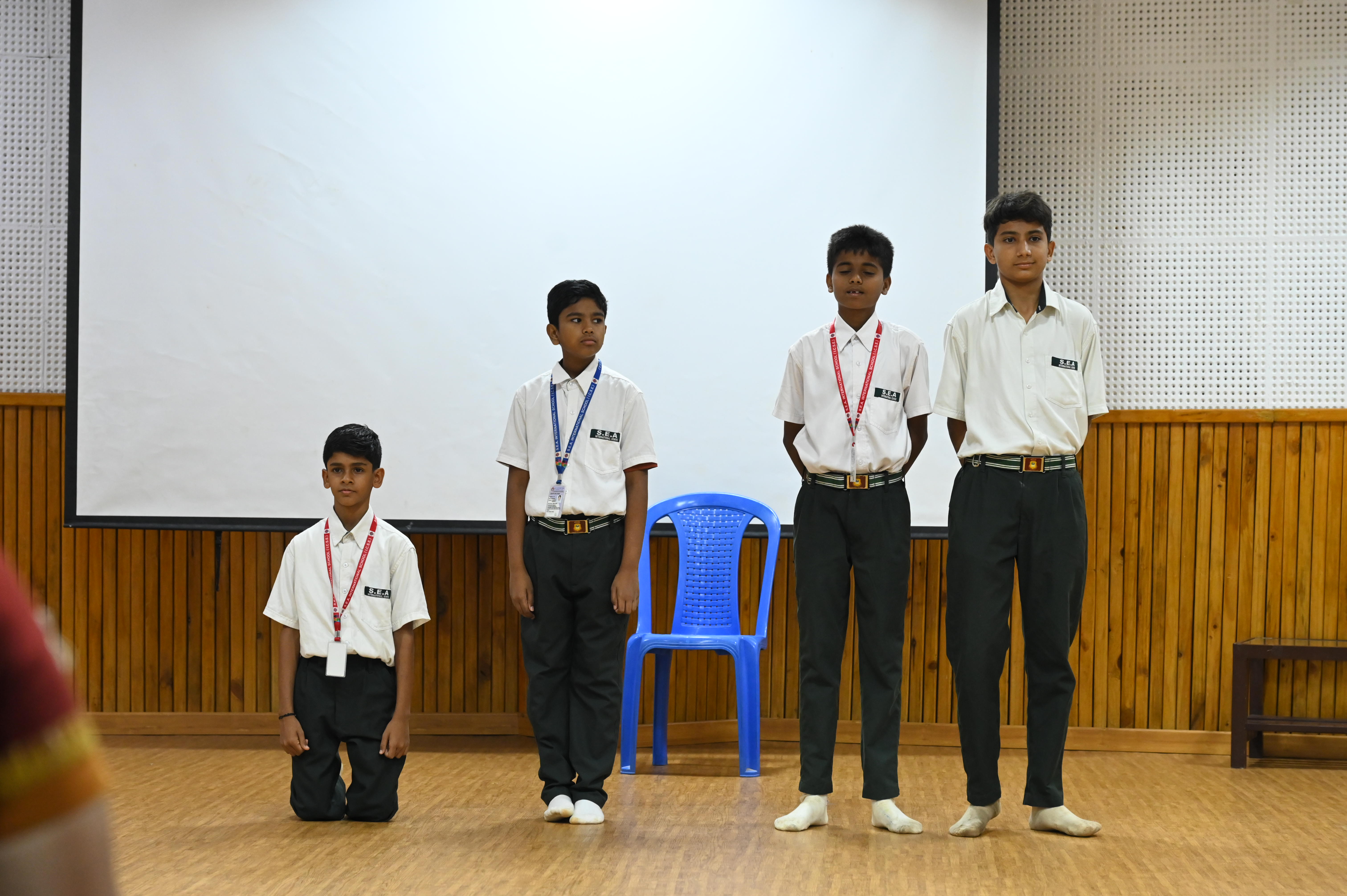 Stage drama rehearsal and costumes